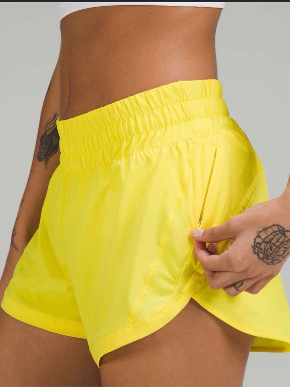 Lululemon Athletica Vibrant Yellow Athletic Shorts